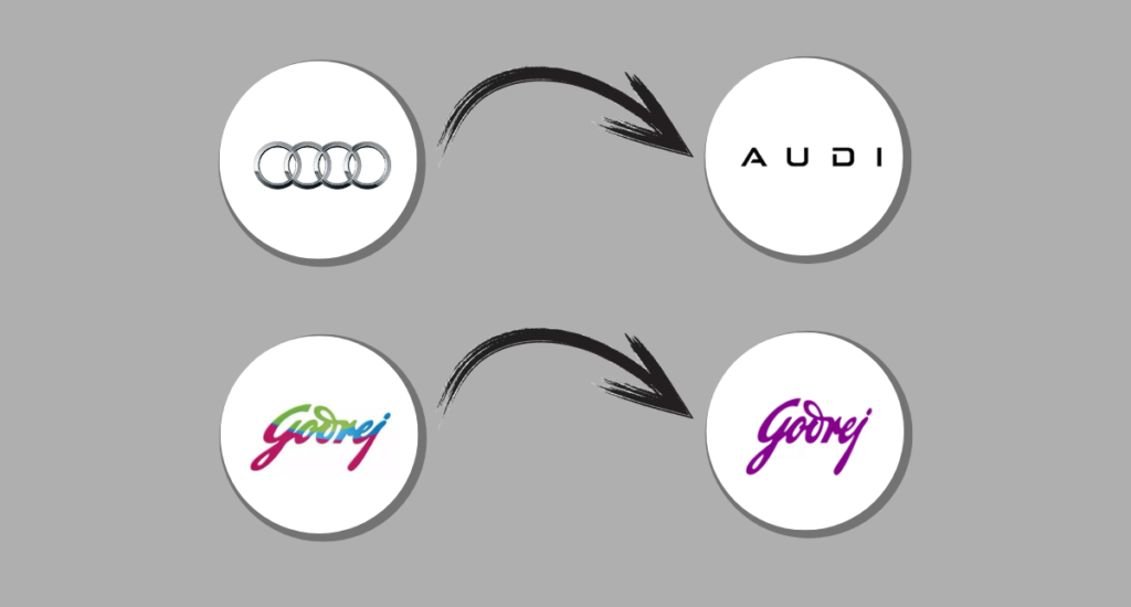 audi and godrej logo design